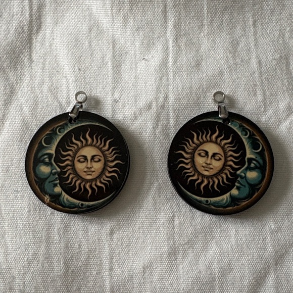 Handmade Jewelry - Sun and moon earrings